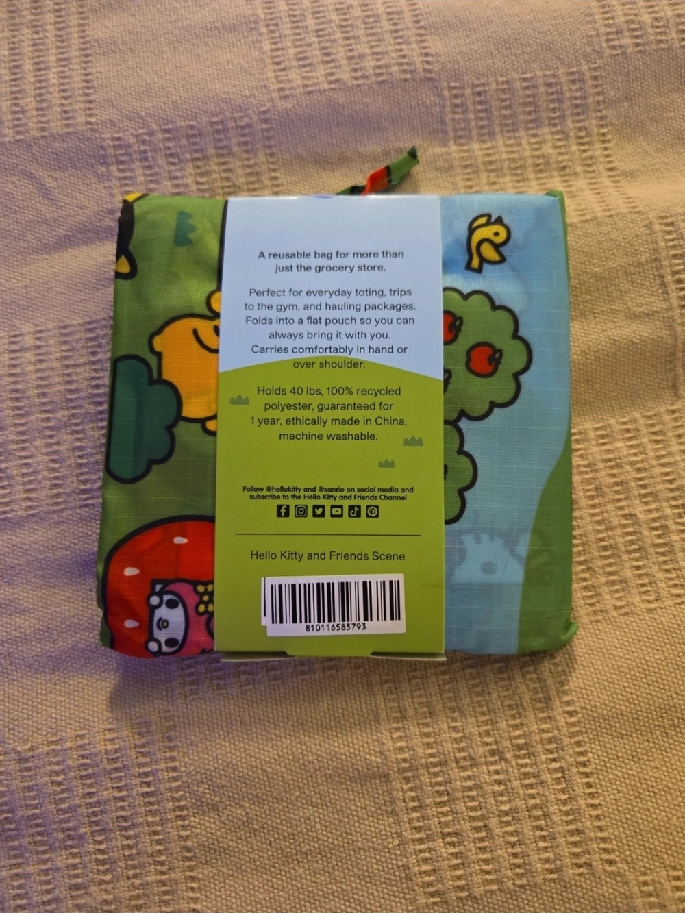 BAGGU x Hello Kitty & Friends Reusable Bag - Green Multicolor - Picture 2 of 2